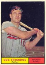 1961 Topps Baseball Cards      140     Gus Triandos